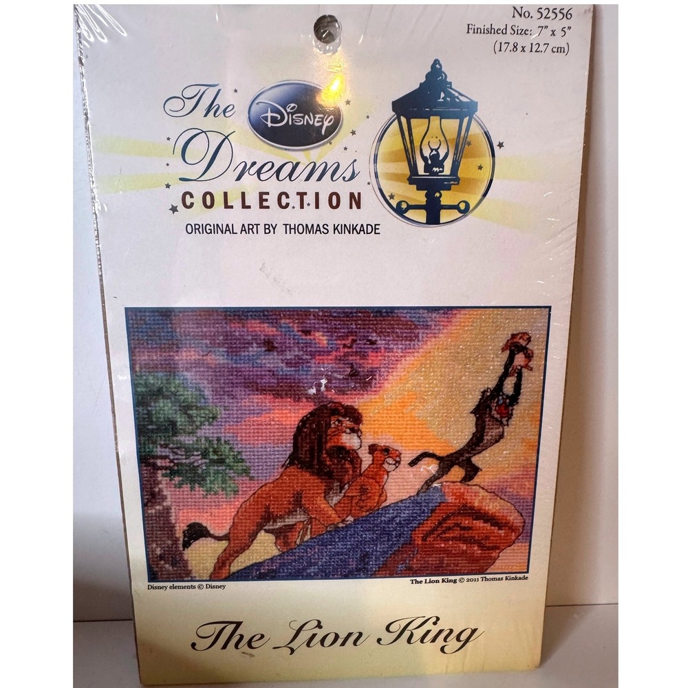 Disney Dreams Collection Lion King Thomas‎ Kinkade Cross Stitch Kit Sealed Rare